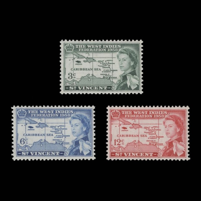 St. Vincent 1958 - West Indies Federation, serie neuzata St. Vincent 1958 - West Indies Federation, serie neuzata