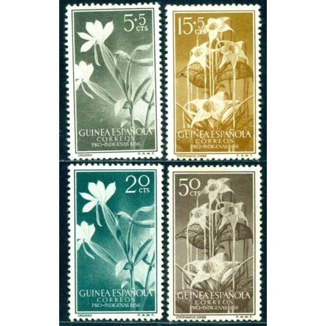 Guinea Spaniola 1956 - Flori, orhidee, serie neuzata Guinea Spaniola 1956 - Flori, orhidee, serie neuzata