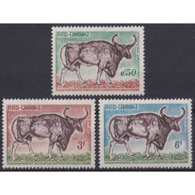 Cambodge 1964 - Animale domestice, serie neuzata Cambodge 1964 - Animale domestice, serie neuzata