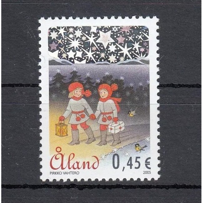 Aland (Finlanda) 2005 - Crăciun, cu holograma, neuzat Aland (Finlanda) 2005 - Crăciun, cu holograma, neuzat