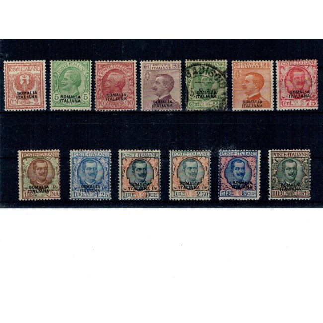 Somalia Italiana 1926/1927 - Uzuale, supratipar pe Italia, serie Somalia Italiana 1926/1927 - Uzuale, supratipar pe Italia, serie