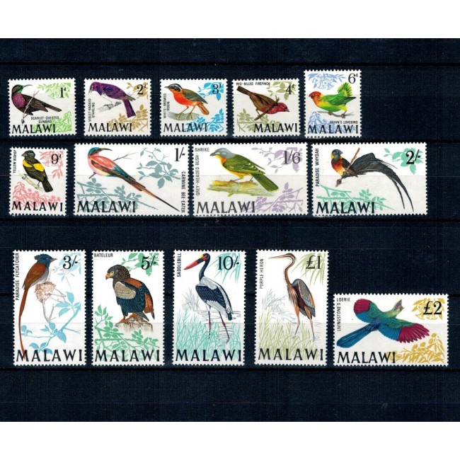 Malawi 1968 - Pasari, fauna, serie neuzata