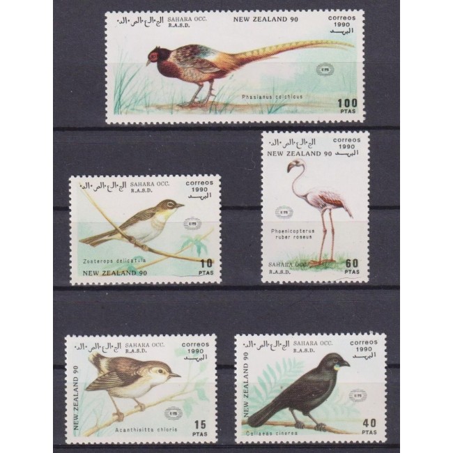 Sahara Occidentala 1990 - Păsări, fauna, serie neuzata Sahara Occidentala 1990 - Păsări, fauna, serie neuzata