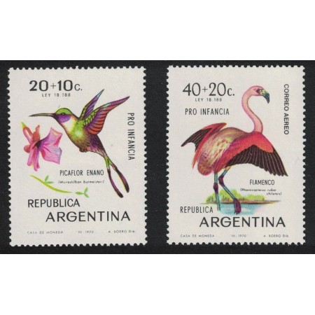 Argentina 1970 - Pasari, serie neuzata