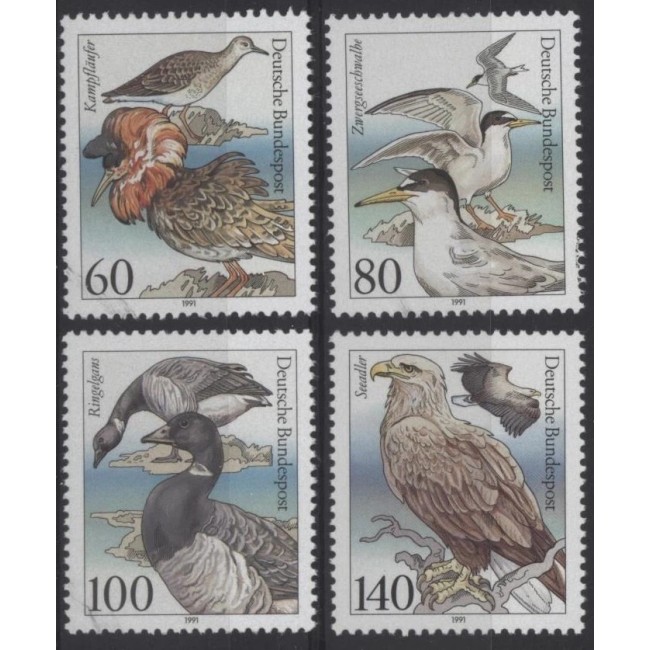 Germania 1991 - Păsări, fauna, serie neuzata Germania 1991 - Păsări, fauna, serie neuzata