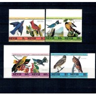 Nevis 1985 - Păsări, Audubon, serie nedantelata neuzata