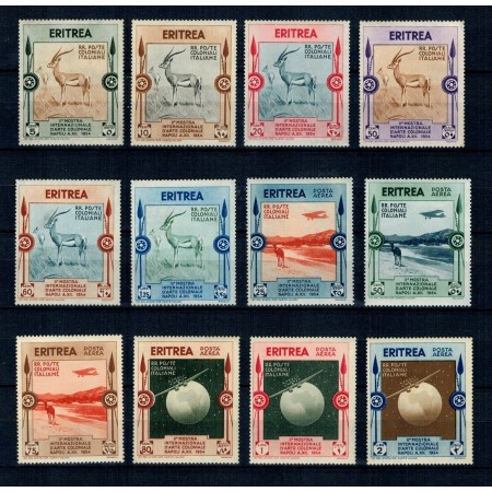Eritrea Italiana 1934 - Expo colonial, motive locale, serie nestampilata Eritrea Italiana 1934 - Expo colonial, motive locale, serie nestampilata