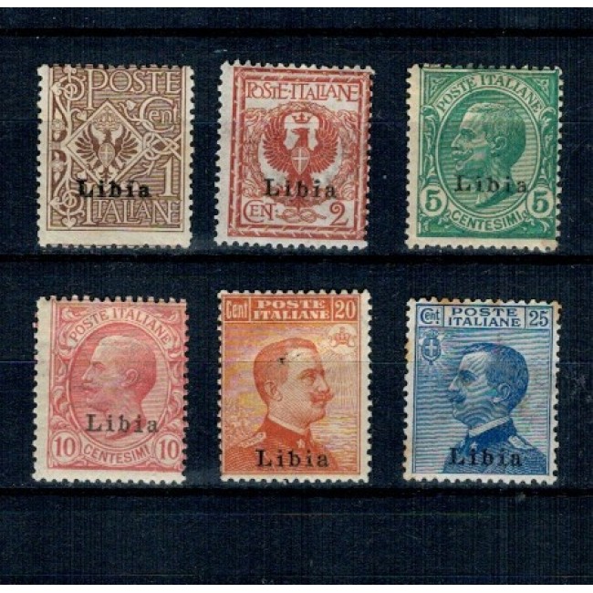 Libia Italiana 1912/1918 - Uzuale, serie neștampilata incompleta Libia Italiana 1912/1918 - Uzuale, serie neștampilata incompleta