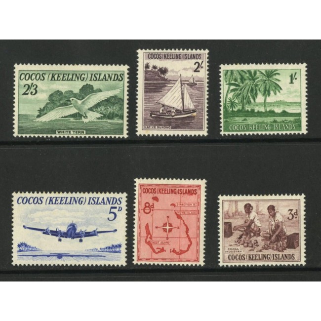 Cocos (Keeling) Islands 1963 - Motive locale, uzuale, serie neuzata Cocos (Keeling) Islands 1963 - Motive locale, uzuale, serie neuzata