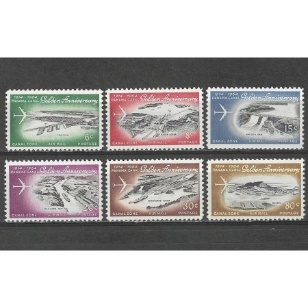 Canal Zone 1964 - Canalul Panama, Posta Aeriana, serie neuzata Canal Zone 1964 - Canalul Panama, Posta Aeriana, serie neuzata