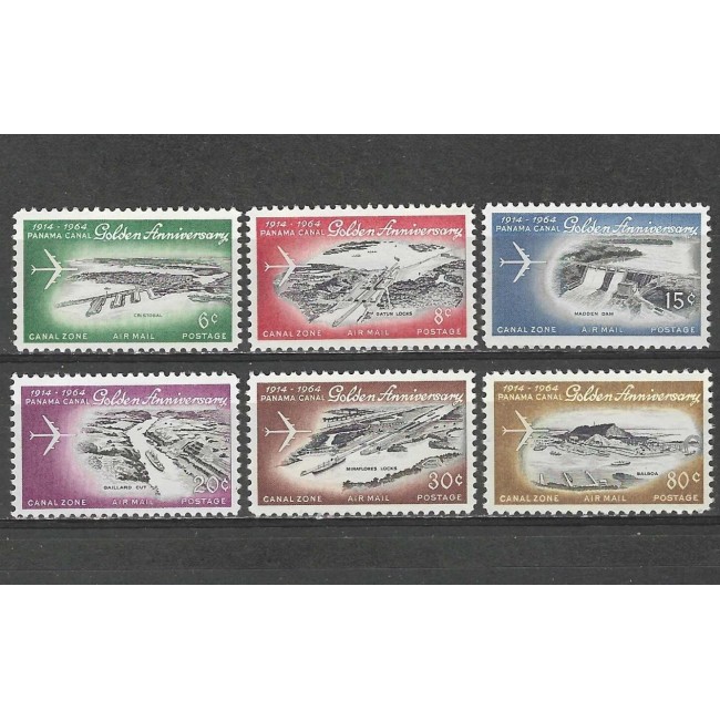 Canal Zone 1964 - Canalul Panama, Posta Aeriana, serie neuzata Canal Zone 1964 - Canalul Panama, Posta Aeriana, serie neuzata
