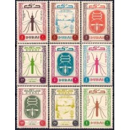 Dubai 1963 - Eradicarea malariei, insecte, serie neuzata
