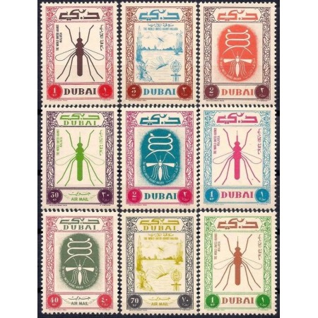 Dubai 1963 - Eradicarea malariei, insecte, serie neuzata Dubai 1963 - Eradicarea malariei, insecte, serie neuzata