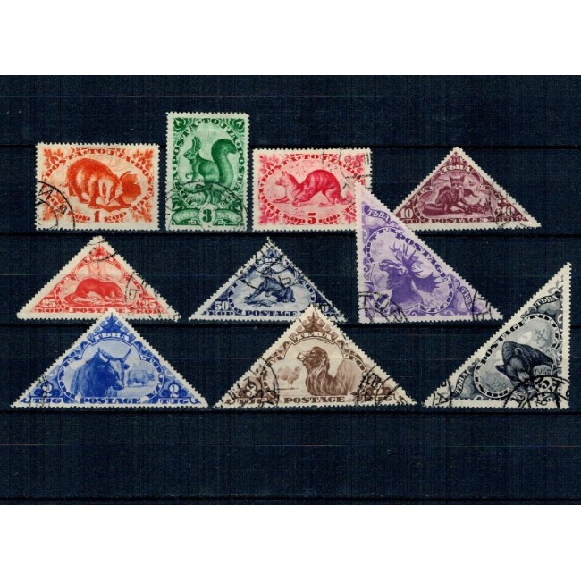Tuwa 1935 - Fauna, animale, serie stampilata Tuwa 1935 - Fauna, animale, serie stampilata