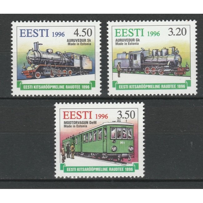 Estonia 1996 - Locomotive, trenuri, cai ferate, serie neuzata Estonia 1996 - Locomotive, trenuri, cai ferate, serie neuzata