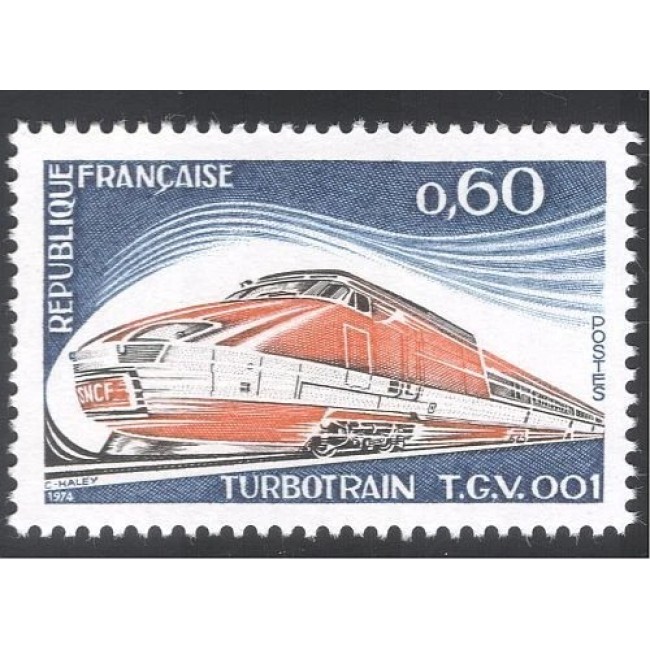 Franta 1974 - Tren TGV, neuzat