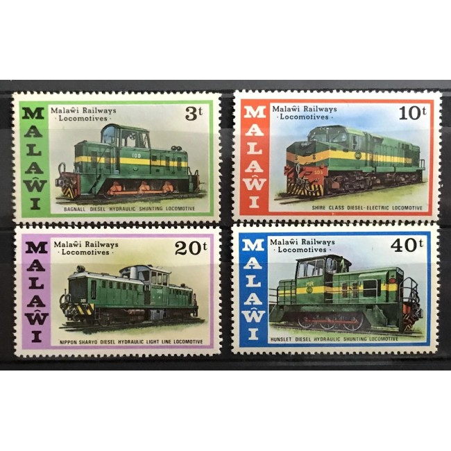 Malawi 1976 - Locomotive, trenuri, serie neuzata Malawi 1976 - Locomotive, trenuri, serie neuzata