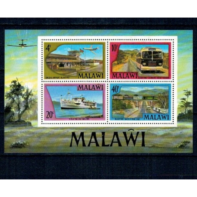 Malawi 1977 - Mijloace de transport, bloc neuzat Malawi 1977 - Mijloace de transport, bloc neuzat