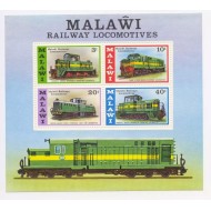 Malawi 1976 - Locomotive, trenuri, cai ferate, bloc neuzat