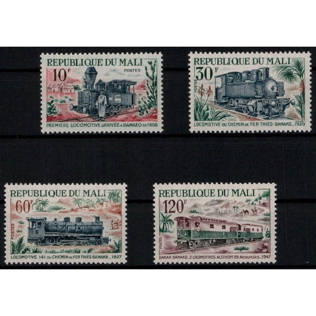 Mali 1972 - Locomotive, serie neuzata Mali 1972 - Locomotive, serie neuzata