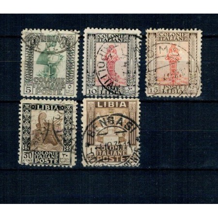 Libia Italiana 1924/1940 - Uzuale, antichități, serie incompleta, stampilata Libia Italiana 1924/1940 - Uzuale, antichități, serie incompleta, stampilata