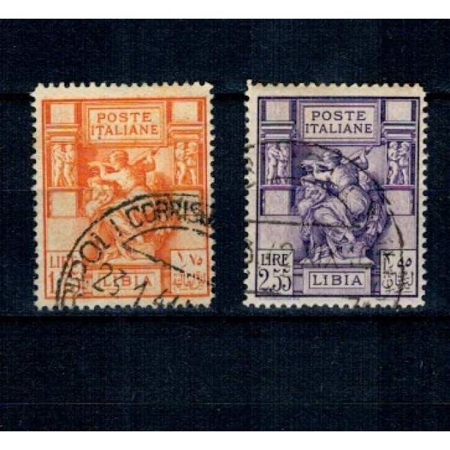 Libia Italiana 1931 - Uzuale, serie stampilata Libia Italiana 1931 - Uzuale, serie stampilata