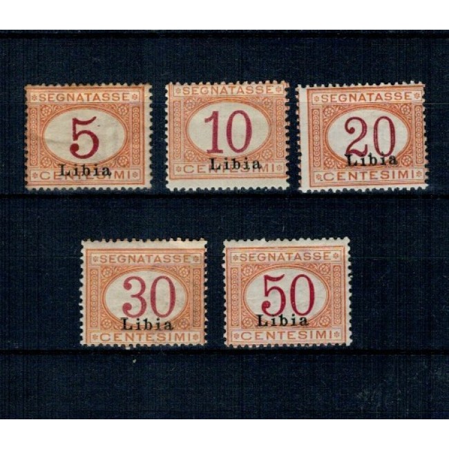 Libia Italiana 1915 - Porto, serie incompleta nestampilata, cu sarniere Libia Italiana 1915 - Porto, serie incompleta nestampilata, cu sarniere