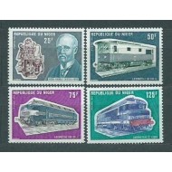 Niger 1973 - Trenuri, Rudolf Diesel, locomotive, serie neuzata