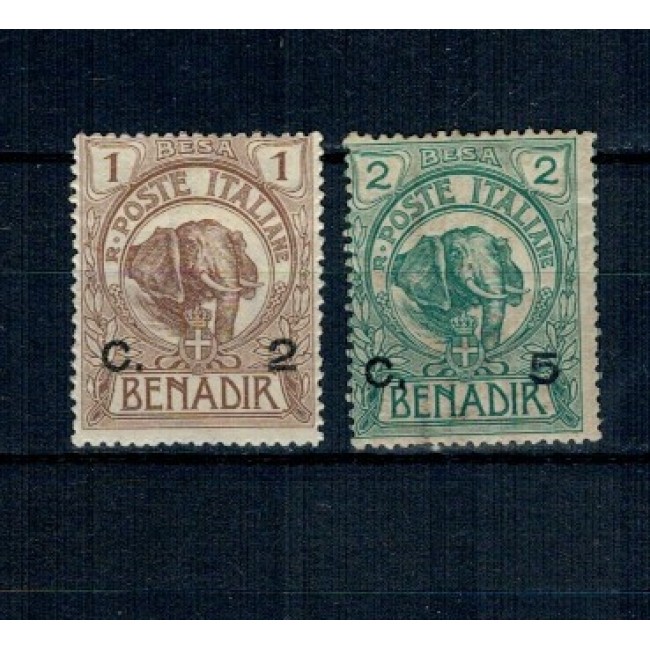 Somaliland Italian 1907 - Mi.No.10-11 nestampilate, cu sarniere Somaliland Italian 1907 - Mi.No.10-11 nestampilate, cu sarniere