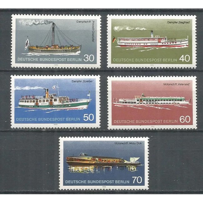 Berlin 1975 - Vapoare, transport, serie neuzata