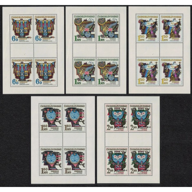 Cehoslovacia 1974 - UNESCO, decada hidrologica, serie minicoli nestampilate Cehoslovacia 1974 - UNESCO, decada hidrologica, serie minicoli nestampilate