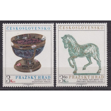 Cehoslovacia 1977 - Castelul Praga, serie neuzata