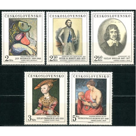 Cehoslovacia 1977 - Picturi din Galeria Naționala, arta, serie neuzata