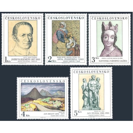 Cehoslovacia 1980 - Picturi din Galeria Naționala, arta, serie neuzata