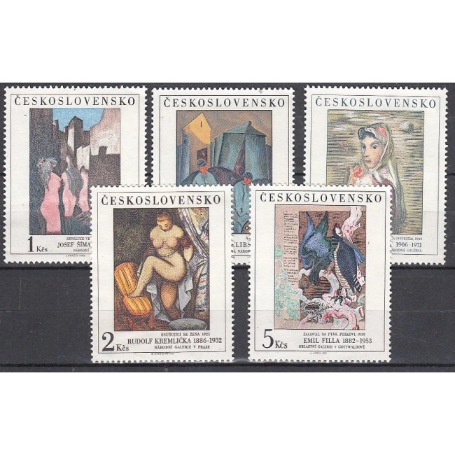 Cehoslovacia 1982 - Picturi din Galeria Naționala, serie neuzata Cehoslovacia 1982 - Picturi din Galeria Naționala, serie neuzata