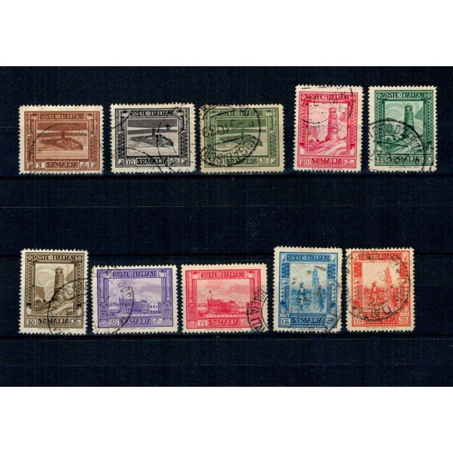Somaliland Italian 1932 - Motive locale, vederi, serie incompleta, stampilata