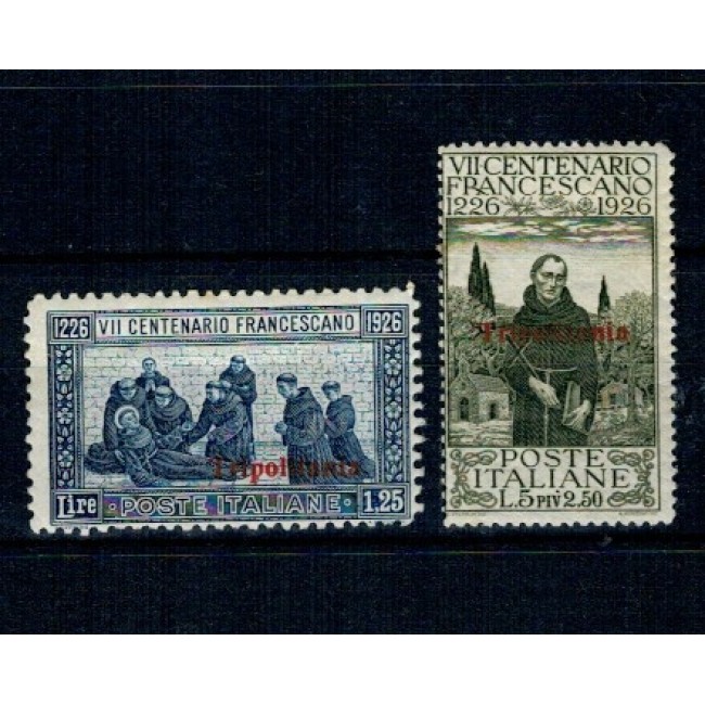 Tripolitania Italiana 1926 - Sfântul Anton, Mi.No.43-44 nestampilate, cu sarniere