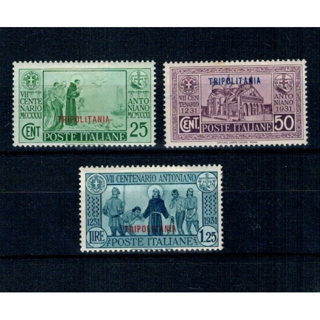 Tripolitania Italiana 1931 - Mi.No.152,154,156 neștampilate, cu șarniere Tripolitania Italiana 1931 - Mi.No.152,154,156 neștampilate, cu șarniere