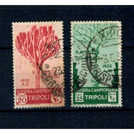 Tripolitania Italiana 1932 - Mi.No. 164-165 stampilate