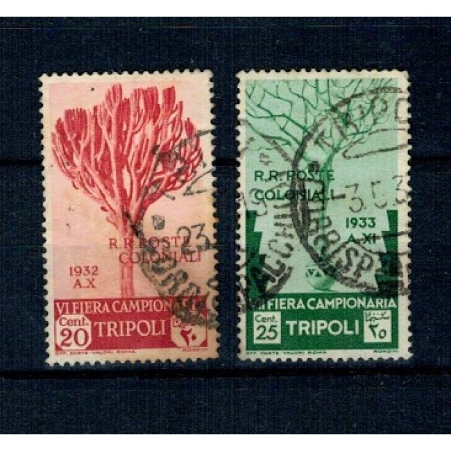 Tripolitania Italiana 1932 - Mi.No. 164-165 stampilate Tripolitania Italiana 1932 - Mi.No. 164-165 stampilate