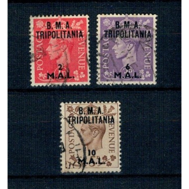 Tripolitania, Posta Militara Britanica 1948 - Mi.No.2,6,7 stampilate Tripolitania, Posta Militara Britanica 1948 - Mi.No.2,6,7 stampilate