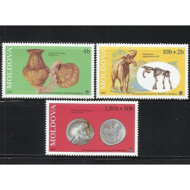 Moldova 1995 - Exponate din muzee, serie neuzata Moldova 1995 - Exponate din muzee, serie neuzata