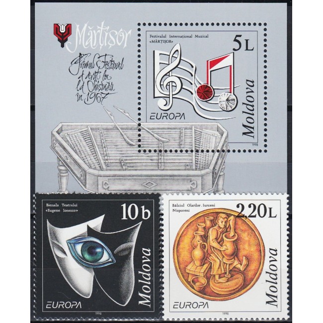 Moldova 1998 - Festivaluri si sărbători, Europa, serie si colita neuzata Moldova 1998 - Festivaluri si sărbători, Europa, serie si colita neuzata