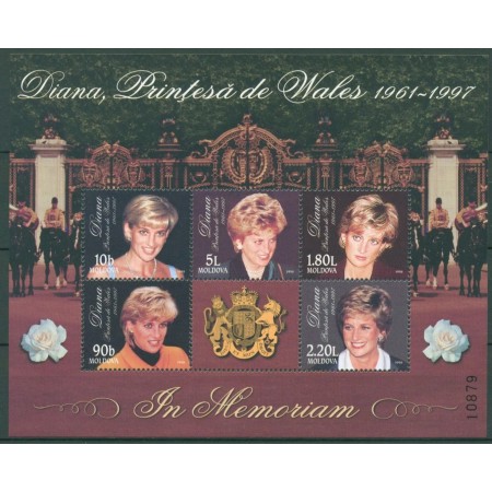 Moldova 1998 - Prințesa Diana, bloc neuzat Moldova 1998 - Prințesa Diana, bloc neuzat