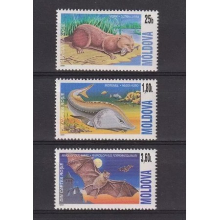 Moldova 1999 - Fauna protejata, animale, serie neuzata Moldova 1999 - Fauna protejata, animale, serie neuzata
