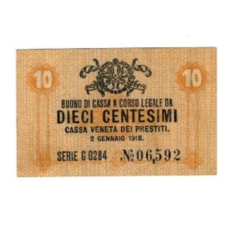Venetia(ocupatia Austro-Ungara) 1918 - 10 centesimi, XF+