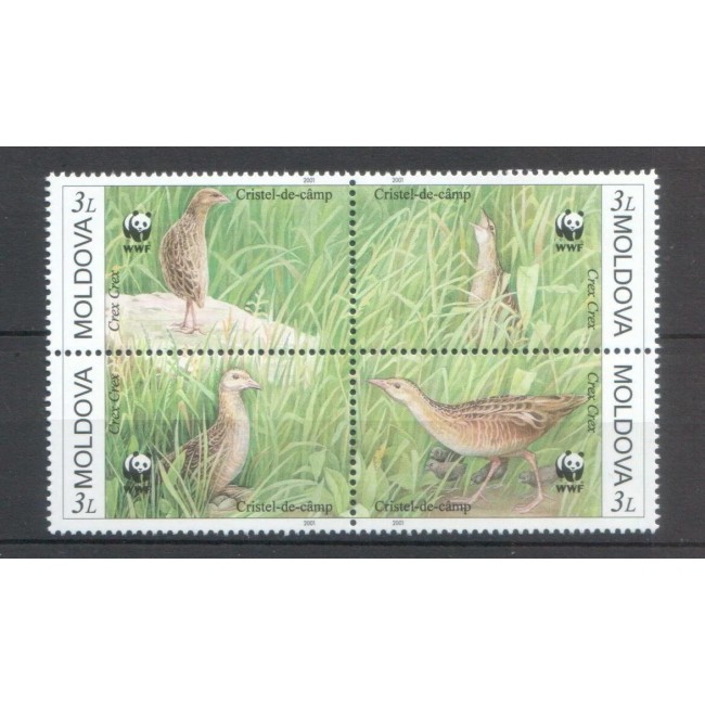 Moldova 2001 - Fauna WWF, păsări, serie neuzata Moldova 2001 - Fauna WWF, păsări, serie neuzata