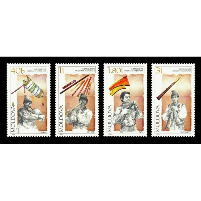 Moldova 2001 - Instrumente muzicale, serie neuzata Moldova 2001 - Instrumente muzicale, serie neuzata