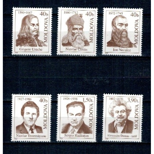 Moldova 2002 - Personalități, serie neuzata Moldova 2002 - Personalități, serie neuzata