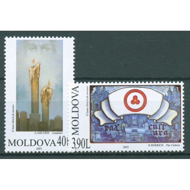 Moldova 2003 - Pictura, arta, lupta contra terorismului, serie neuzata Moldova 2003 - Pictura, arta, lupta contra terorismului, serie neuzata